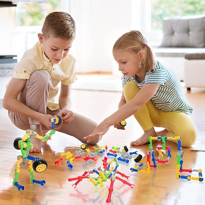 Building Blocks for Kids, 70 Pcs STEM Toys for Boys and Girls, Fun Toy Playset for Creative Kids, Educational Activities (70 PCS)