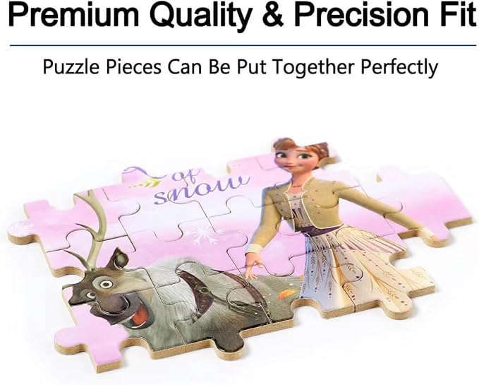 LELEMON Pretty Puzzles for Kids Ages 4-6, Snowmen 60 Piece Puzzles for Kids Ages 4-8,Children Jigsaw Puzzles in a Metal Box,Educational Learning Puzzle Toys for Girls and Boys