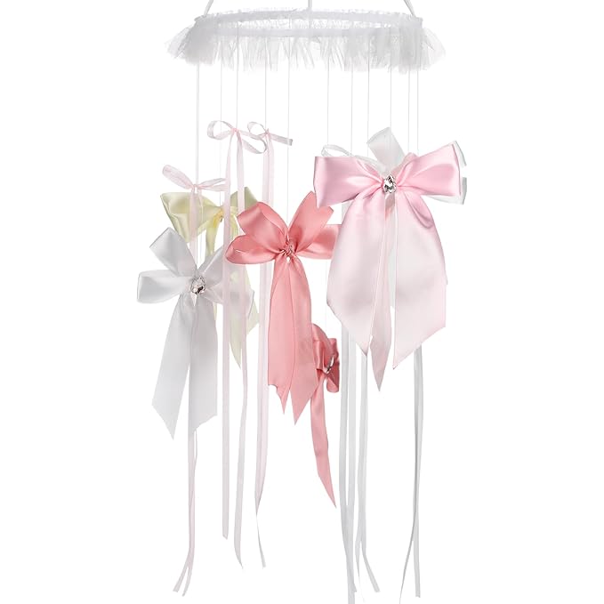 Wenqik Green Leaf Dragon Mobile Crib Forest Green Forest for Boys and Girls (Bow)