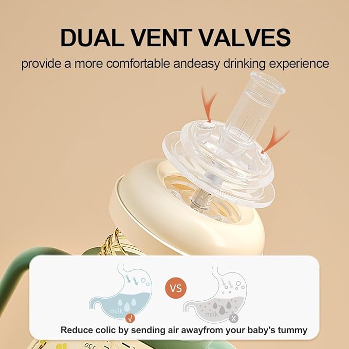 Baby Sippy Cup 240ml/8oz, Toddler Water Drinking Bottle with Non-Spill Valved Spout for 6+ Months, Orange/1Pack