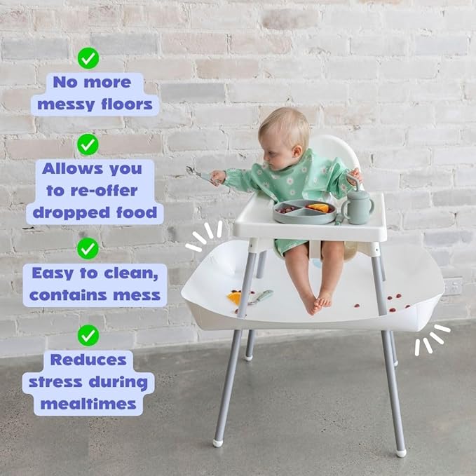 CATCHY - Food Catcher - Compatible with IKEA Antilop High Chair + 11 Other High Chairs - Highchair Sold Separately - Baby & Toddler Food & Mess Catcher - Under High Chair Accessory
