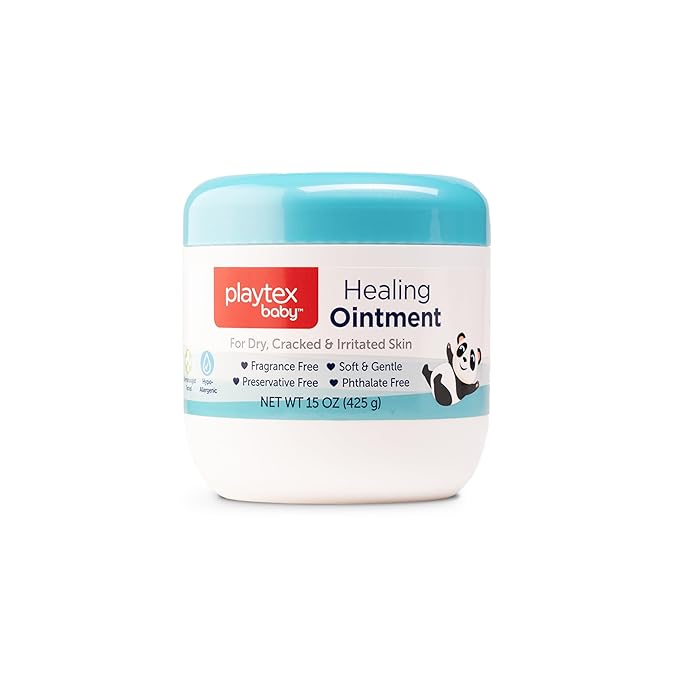 Playtex Baby Healing Ointment, 15 oz. Jar, Dermatologist Tested, Fragrance Free, Hypoallergenic, Free of Dye, Parabens and Phthalates