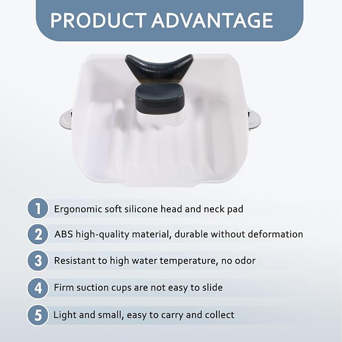 Portable Shampoo Basin for Kids, Baby, Children,Tear Free Hair Washing Basin Tray at Home(White)