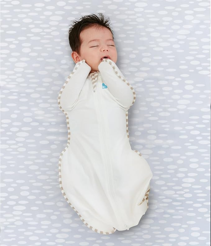 Love to Dream Organic Swaddle, Baby Sleep Sack, Swaddle Up Self-Soothing Swaddles for Newborns, Get Longer Sleep, Snug Fit Helps Calm Startle Reflex, 1.0 Tog, 5-8.5lbs., Cream