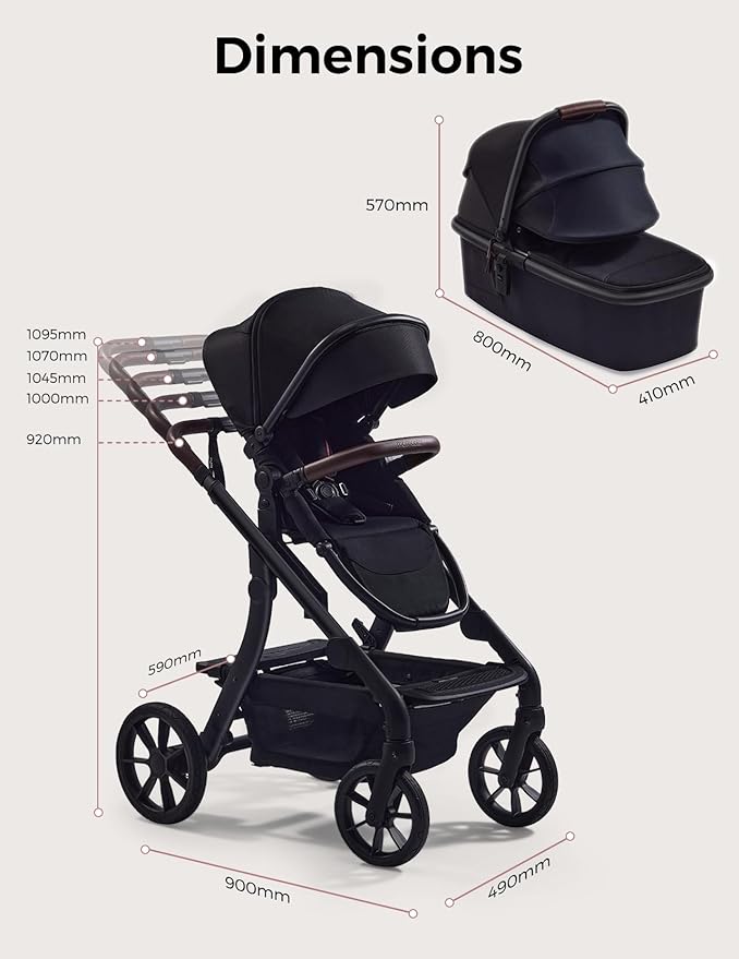 Momcozy ChangeGo Baby Stroller, Convertible Single-to-Double-to-Wagon Stroller with 23 Configurations, Bassinet, Seat Included, Large PU Wheels, All-Wheel Suspension ＆ Extendable UPF50+ Canopy