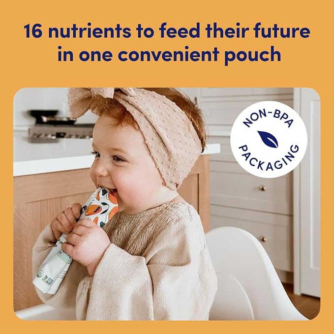 Cerebelly Baby Food Pouches, Veggie Purees for Toddlers, No Added Sugar, Fiber, Non-GMO, 4 Ounce BPA-Free, Carrot Chickpea, 18 Count