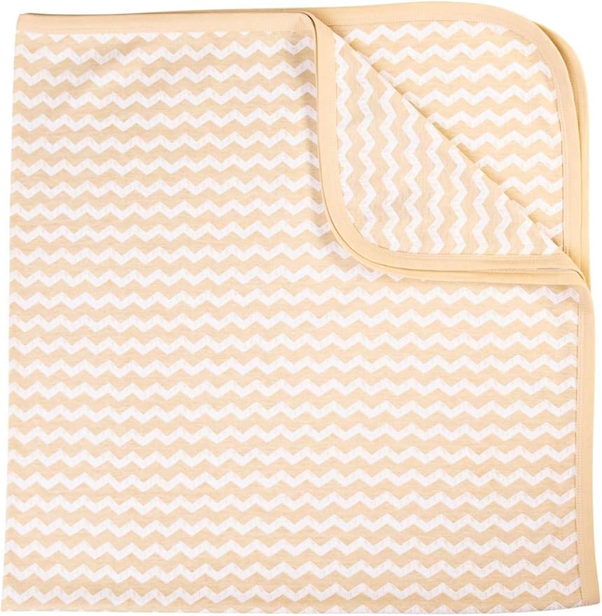 BeeCotton Unisex Baby 100% Organic Cotton Chevron Swaddle Blankets
