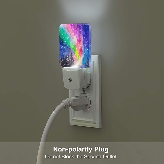 Northern Lights Night Light,Plug-in Nightlights Auto Sensor Night Lamp Dusk to Dawn Lamp Home Decor for Nursery Children Girls Boys