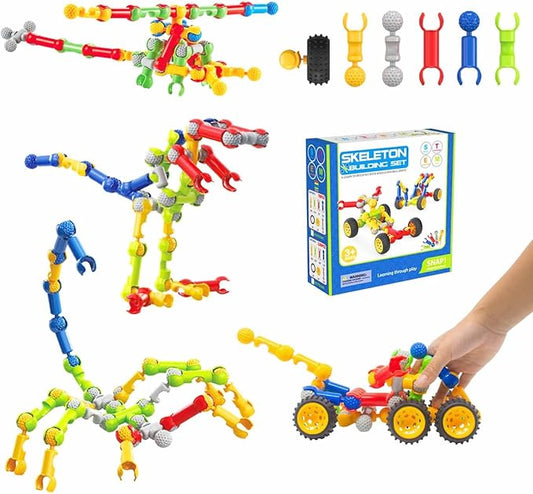 Building Blocks for Kids, 70 Pcs STEM Toys for Boys and Girls, Fun Toy Playset for Creative Kids, Educational Activities (70 PCS)