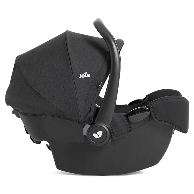 Joie Rue Lightweight Infant Car Seat & Anti-Rebound Base –Side-Impact Protection, 5-Point Harness, and UPF 50+ Canopy for Newborns and Infants (Shale Dark)
