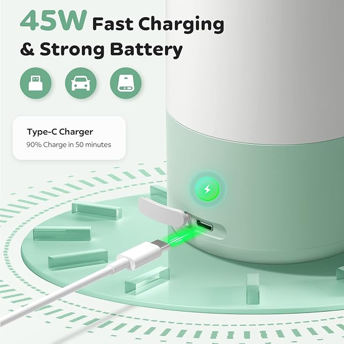 Portable Bottle Warmer 17oz Large Capacity Bottle Warmer for Travel, Fast Heating for Breast Milk Formula and Milk, Suitable for Baby Outdoor Airplane and Car Green5