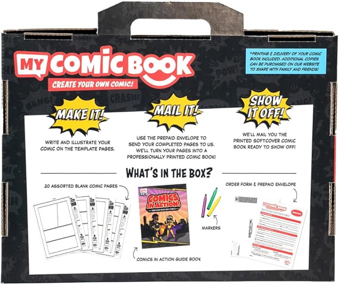 Lulu Jr. My Comic Book Making Kit, Multicolor, 6.75" x 10.25"