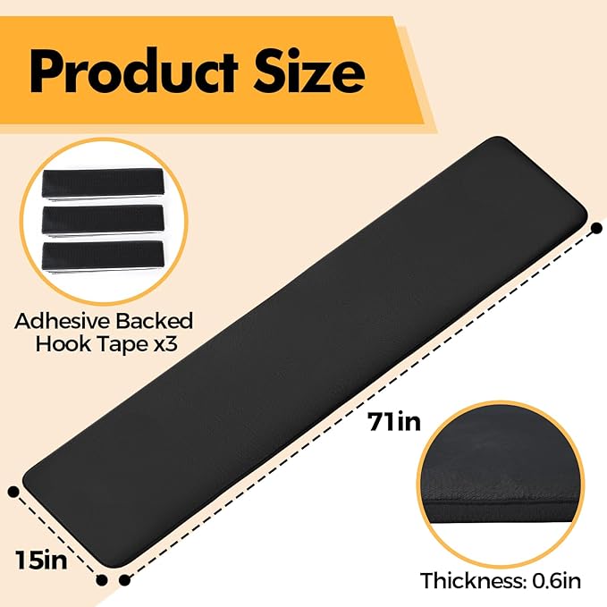 Thick Memory Foam Fireplace Baby Proofing, 71x15 in Soft Hearth Cover Baby Proof, Hearth Cushion Fireplace Protectors for Children Proofing, Edge Protector, Black