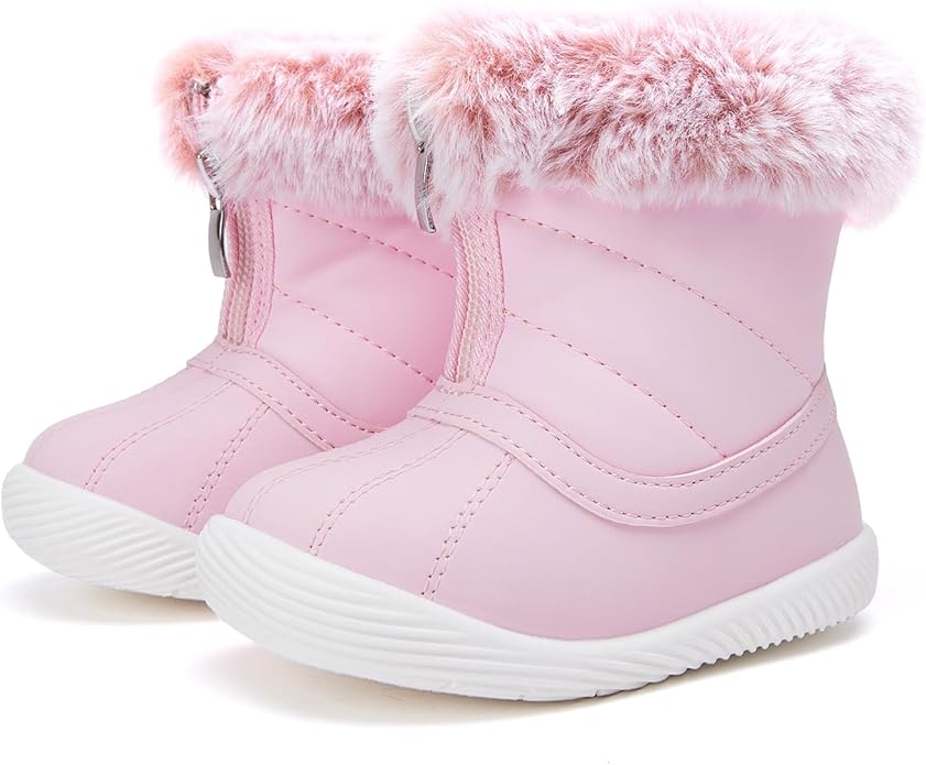 BMCiTYBM Baby Boy Girl Snow Boots Waterproof Winter Warm Booties Nonslip Lightweight Outdoor Shoes for First Walkers 6 9 12 18 24 Months(Infant/Toddler)