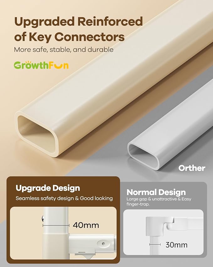 Foldable Bed Rail for Toddlers, 47in Reinforced Carbon Steel Frame&Connectors, Breathable Cationic Fabric, Safety Toddler Bed Rails for Queen, King, Twin, Full, No-Tool Setup.