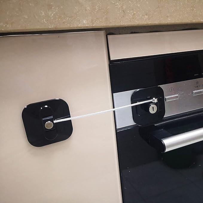 YEYA Upgraded Refrigerator Locks for Adults, Large Base 2-Pack, Cabinet Lock for Baby Proofing