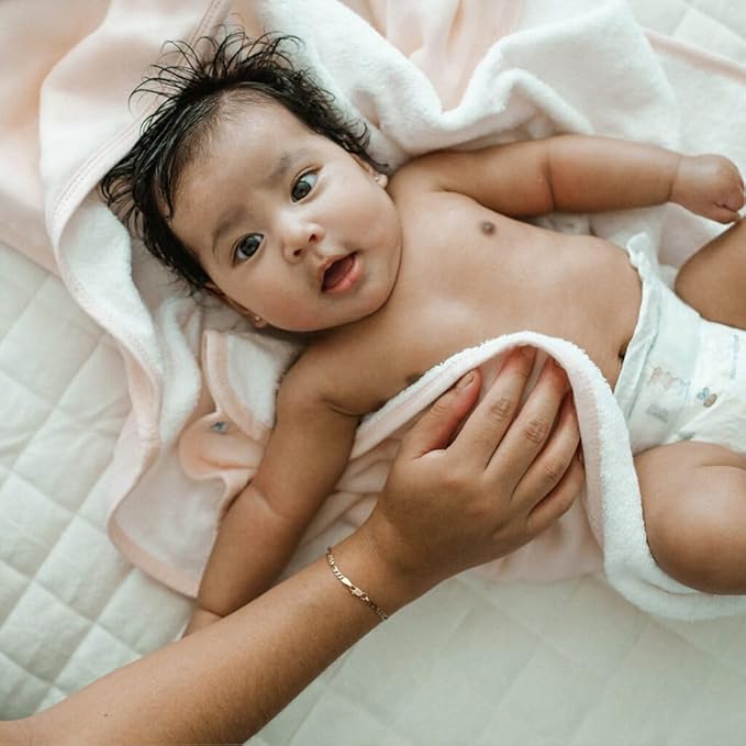 Little Unicorn Cotton Hooded Infant Towel - Light Pink