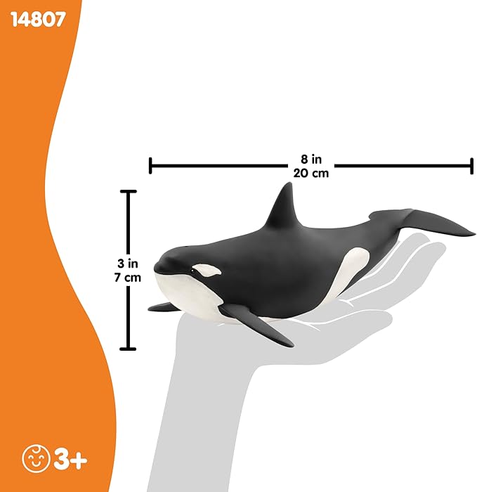 Schleich Wild Life, Animal Figurine, Animal Toys for Boys and Girls 3-8 Years Old, Killer Whale, Ages 3+