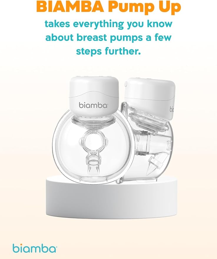 Pump Up Portable Breast Pump Hands Free - Wireless in-Bra Wearable Breast Milk Extractor, Smart Modes & Suction Levels, Extended Battery Life, Ultra Quiet Motor, 180mL Capacity, Double Pack