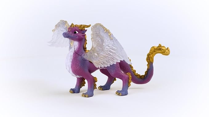 Schleich Bayala - 7" Nightsky Dragon Figurine Toy with Moveable Wings - Cute Fantasy Fairy Animal Figure for Girls and Boys - Purple Wyvern Mythical Creature for Imaginative Play - Kids Age 5+ | 70762