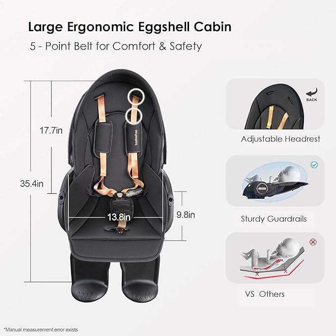 Baby Stroller Lightweight,High Landscape 360°Rotable,Ergonomic,Adjustable Backrest Canopy Peekaboo Window,Foldable,All Terrain Wheels,Storage Basket,Travel Stroller Wagon for Newborn Toddler Black