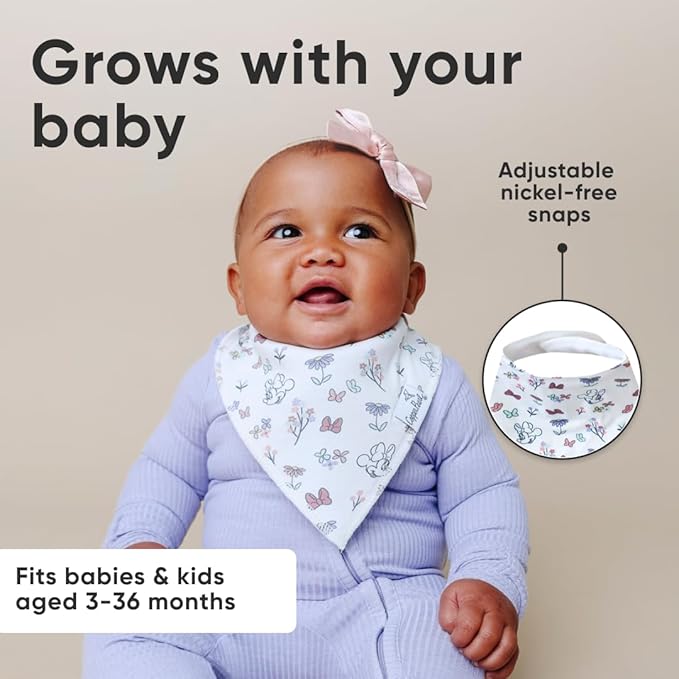 Copper Pearl Baby Bandana Drool Bibs for Drooling and Teething 4 Pack Gift Set Minnie Mouse