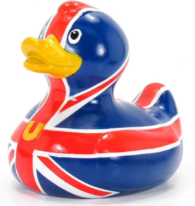 Brit Rubber Duck Bath Toy by Bud Duck | Elegant Gift Packaging - British and Proud! | Child Safe | Collectable