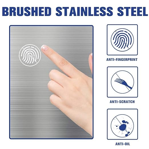 BestOffice | 13 Gallon Trash Can with Lid | Automatic Touchless Garbage Can | Odor Control | Modern Oval Design | Easy to Clean | Stainless Steel | Fits Any Kitchen, Bathroom, Office or Home