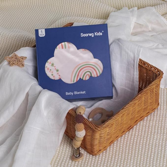 Soarwg Kids Baby Blanket Unisex Newborn, Super Soft Comfy Rainbow Blankets, for Toddler Baby Nursery Bed Blanket Stroller Crib Shower Gifts, 30 x 40 Inch
