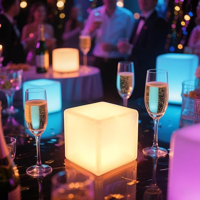 4-inch LED Cube Light, 16 RGB Color Changing Tesseract Cube Lamp with Remote, Waterproof Cordless Rechargeable Cubes Mood Lamp & Nursery Cosmic Cubes Night Light, Perfect Kids Toy Gift, Room Decor