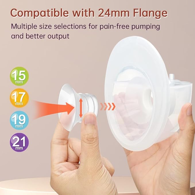 8Pc Duckbill Valves 8Pc Flange Inserts and 4Pc Silicone Diaphragm Compatible with Momcozy M5, Replacement M5 Pump Parts Accessories Made by Tbuymax, Not Original Momcozy Pump Parts