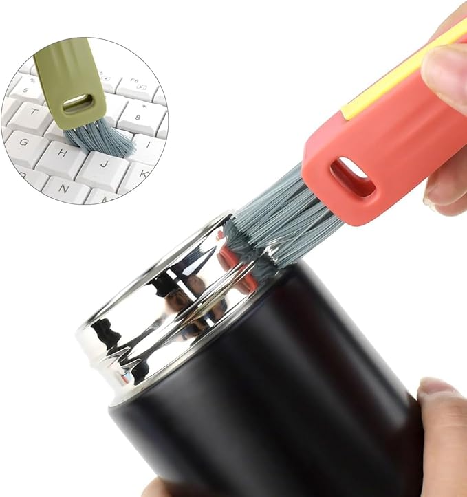 3 in 1 Cup Lid Cleaning Brush, Multifunctional Bottle Cleaning Brush, Portable Cup Lid Cleaner for Bottle Gap Tight Spaces Cup, Water Bottle Cleaner Brush, Home Kitchen Cleaning Tools (3 PCS)