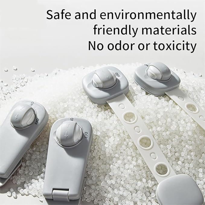 White Baby Proof Cabinet Locks - No Drill Safety Latches for Oven, Dishwasher & Drawers, Adjustable 2-15cm,childproofing safety equipment 3M Adhesive - Rental Friendly (White 2Pack)