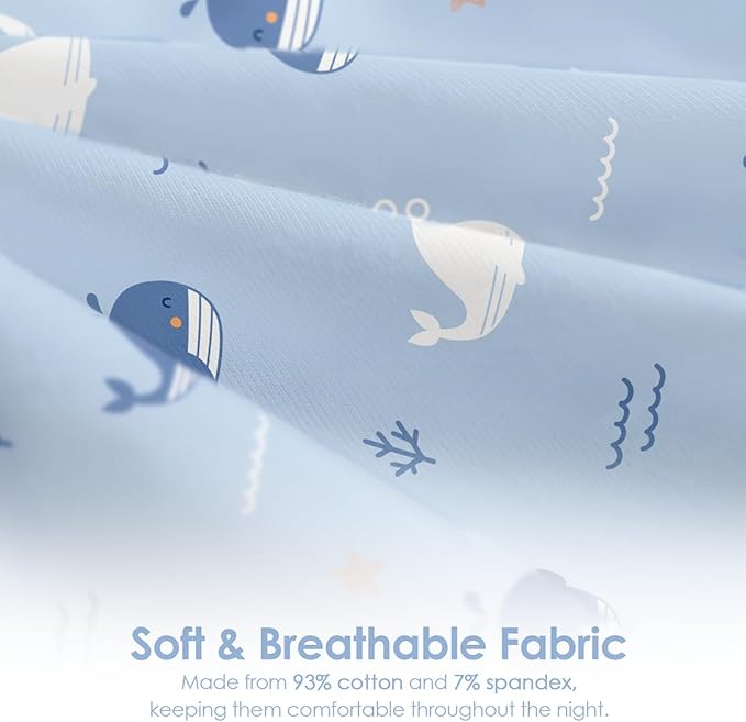 Baby Swaddle 0-2 Months, Cotton Arm-In Zipper Sleep Sack, Wearable Blankets Wrap for Newborn Infant Girls and Boys (Whale, Anchor, Pack of 2)
