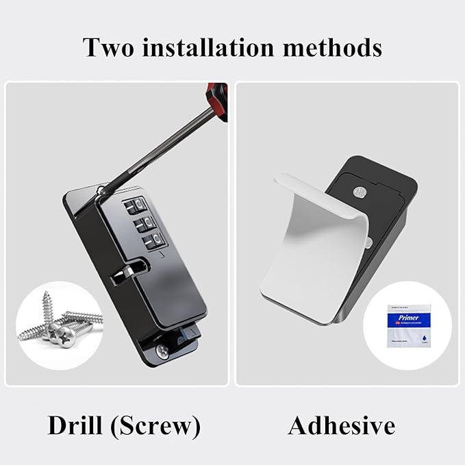 Child Proof Door Lock (2 Pack), Door Locks for Kids safety & Window Locks, for Fridge Lock, Cabinet Locks, Cat Door Latch and Baby Proofing, Strong non-marking Adhesive No Drilling (White)