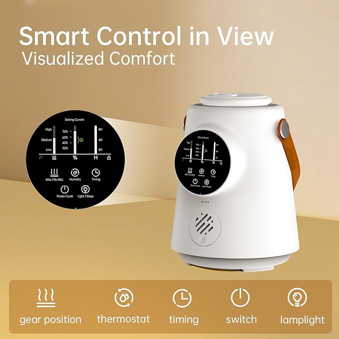 YOGIN Baby Humidifier for Bedroom Nursery – 2.5L Ultrasonic Cool Mist, Ultra-Quiet & Safe for Sleep, Auto Shut-Off, Adjustable Mist, Easy Clean, BPA-Free, for Baby and Kids Room