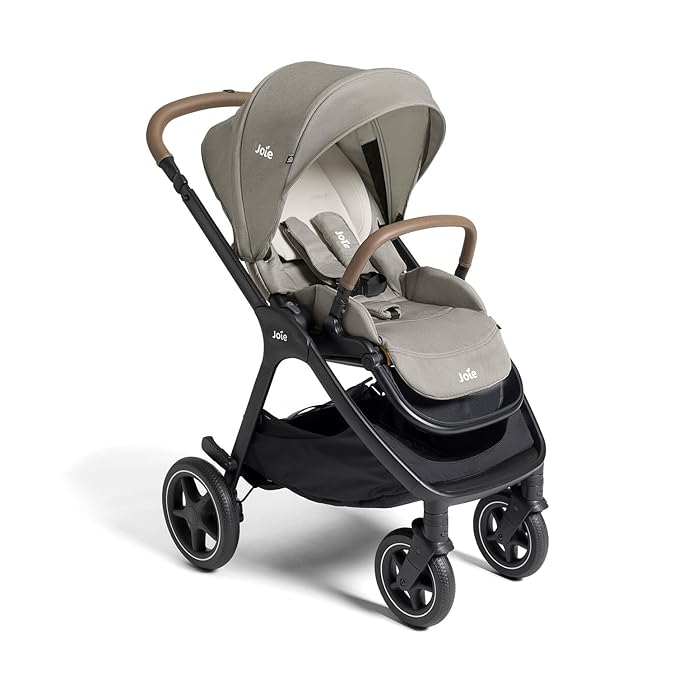 Joie, Kava and Rue Travel System - 3-in-1 Stroller, Lightweight Infant Car Seat & Anti-Rebound Base, All-Wheel Suspension, Reversible Seat (Dove)