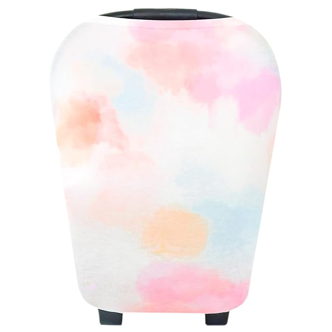 Baby Car Seat Cover Canopy and Nursing Cover Multi-Use Stretchy 5 in 1 Gift "Nova" by Copper Pearl