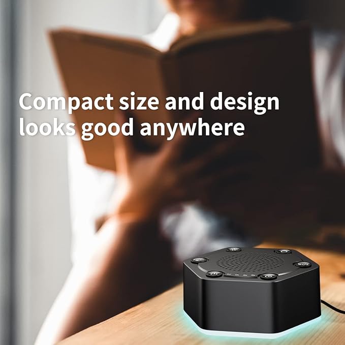 High Fidelity White Noise Sound Machines with 30 Unique Non-Looping Soothing Sounds 12 Colors Night Light 4 Timers 10-Level Brightness 32-Level Volume and Memory Function