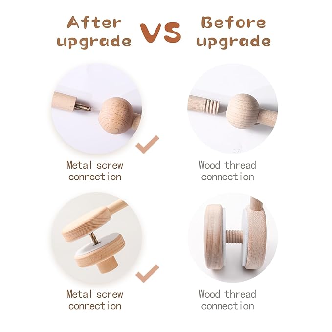 let's make Updated Wooden Mobile Arm for Crib 30 inches-Baby Mobile Hanger for Crib Nursery Mobile Holder 360° Rotatable for Hanging Mobiles Plush Dolls | Gift for Baby Shower & Nursery Decoration