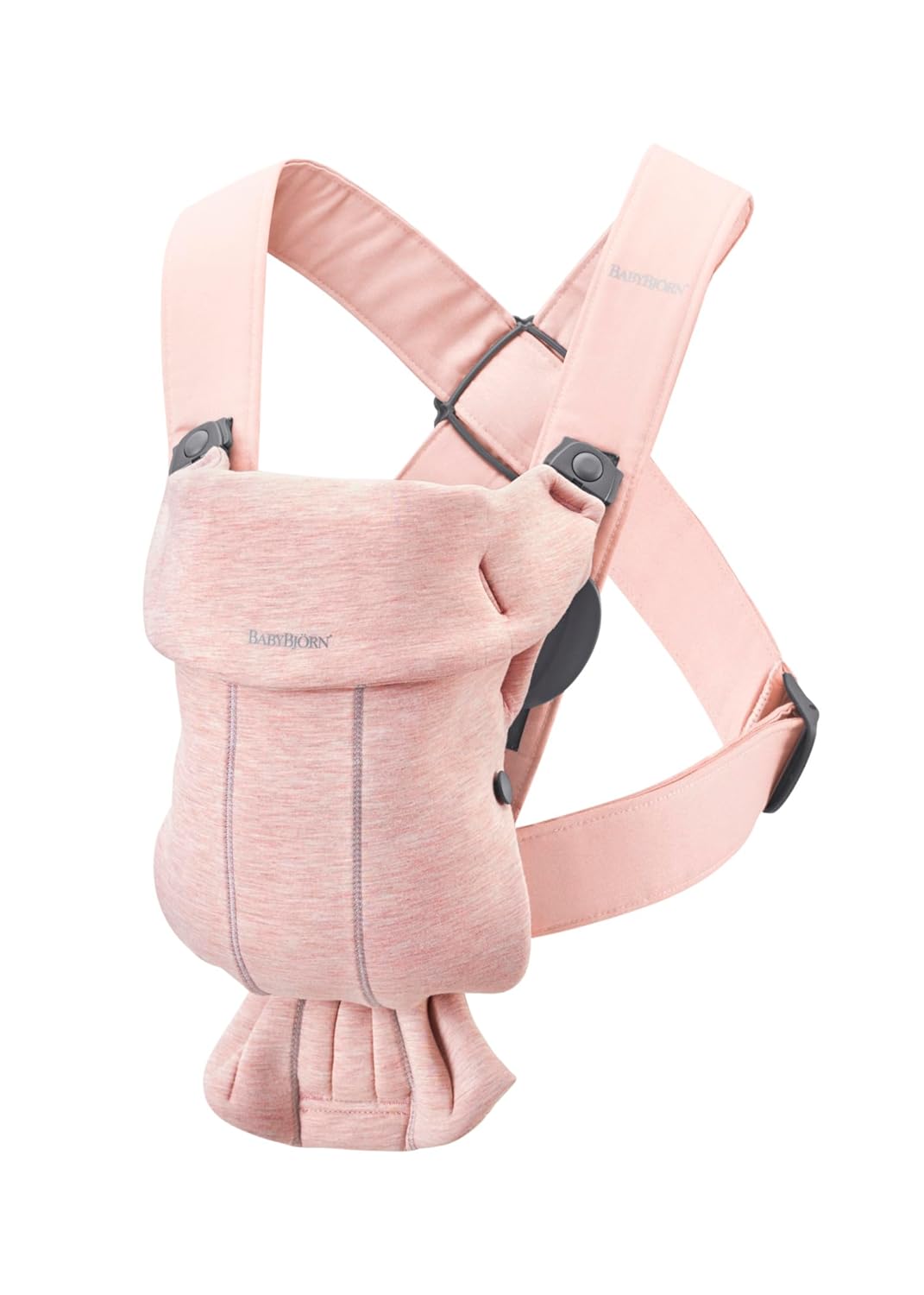 BabyBjörn Baby Carrier Mini, Light Pink, 3D Jersey | Infant Carrier (7-25 lbs), Ergonomic, Easy-to-Use
