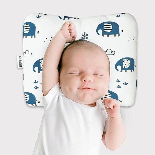 Unisex Soft and Breathable Baby Pillow 100% Organic Cotton Machine Washable Prеvents FΙat Hеad