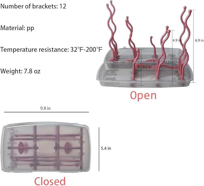 Collapsible Baby Bottle Drying Rack, Bottle Dryer Holder for Bottles, Teats, Cups, Pump Parts and Accessories (Pink)