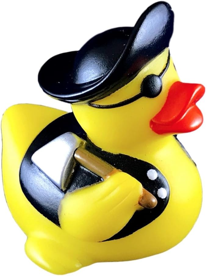 3" Pirate Rubber Duck [Sealed Hole, No Mildew] - Baby Safe Bathtub Bathing Toy