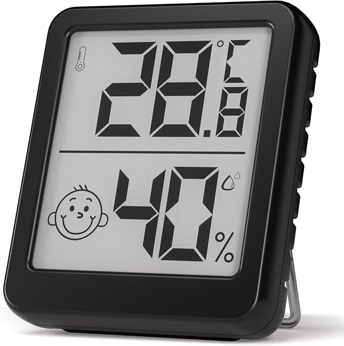 Digital Hygrometer Indoor Thermometer, [Fast Refresh] [Large Comfort Indicator] Home Essentials Room Temperature and Humidity Monitor Meter w/High Accurate Sensor, for Bedroom, Baby Room, Greenhouse