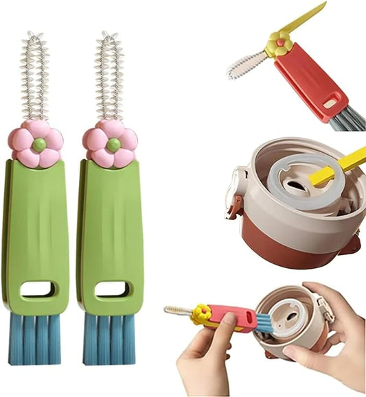 Upgraded 3 in 1 Cup Lid Cleaning Brush, 2025 New Multifunctional Lid Cleaner Brush, Bottle Cleaner Brush for Coffee Cups Lid Gap, Home Kitchen Crevice Cleaning Brush Tools