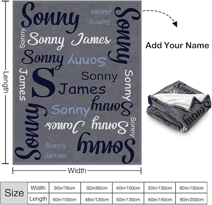 EVER2000 Personalized Baby Blanket for Girls, Custom Baby Blanket with Name, Soft & Fuzzy Newborn Receiving Blankets for Toddler, Customized Baby Gifts for Birthday Baby Shower