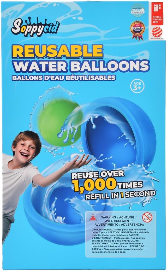 6 Pcs Reusable Water Balloons, Pool Beach Water Toys for Boys and Girls, Summer Toys for Kids Ages 3-12, Magnetic Water Ball for Outdoor Activities