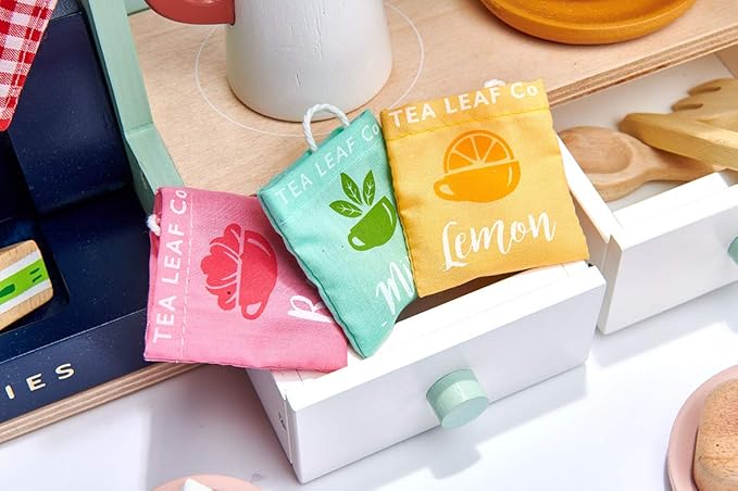 Tender Leaf Toys - Bird's Nest Café - 40 Pcs One-Stop Pretend Play Coffee Shop for Kids, Bakery and Cafe Set with Accessories - Promote Imaginative and Social Skills Development - Age 3+