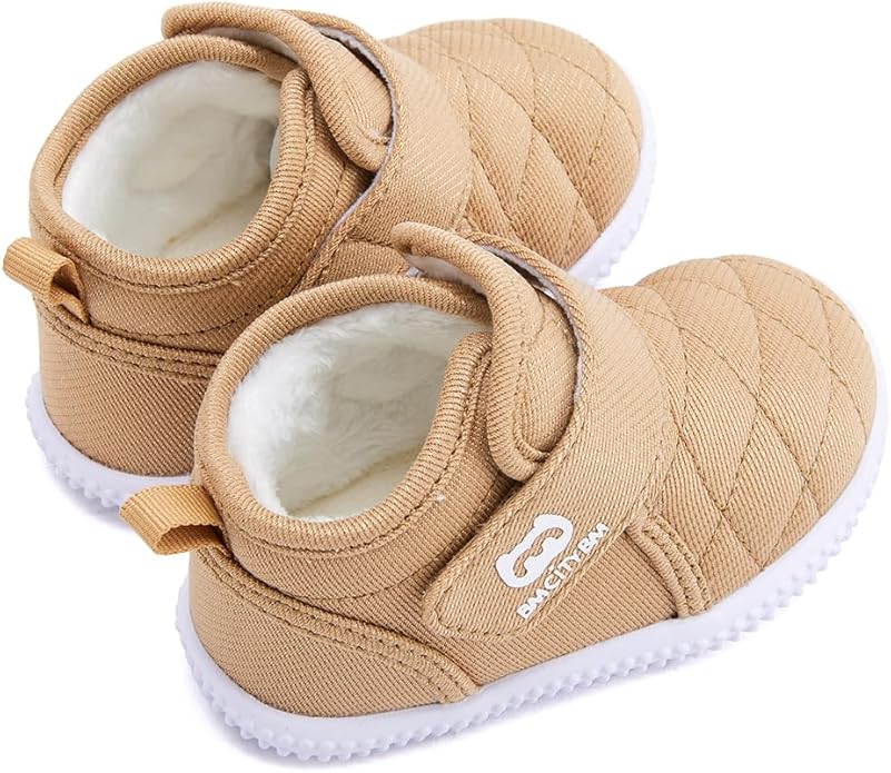 BMCiTYBM Toddler Baby Winter Snow Boots Boy Girl Faux Fur Warm Non Slip First Walking Infant Shoes